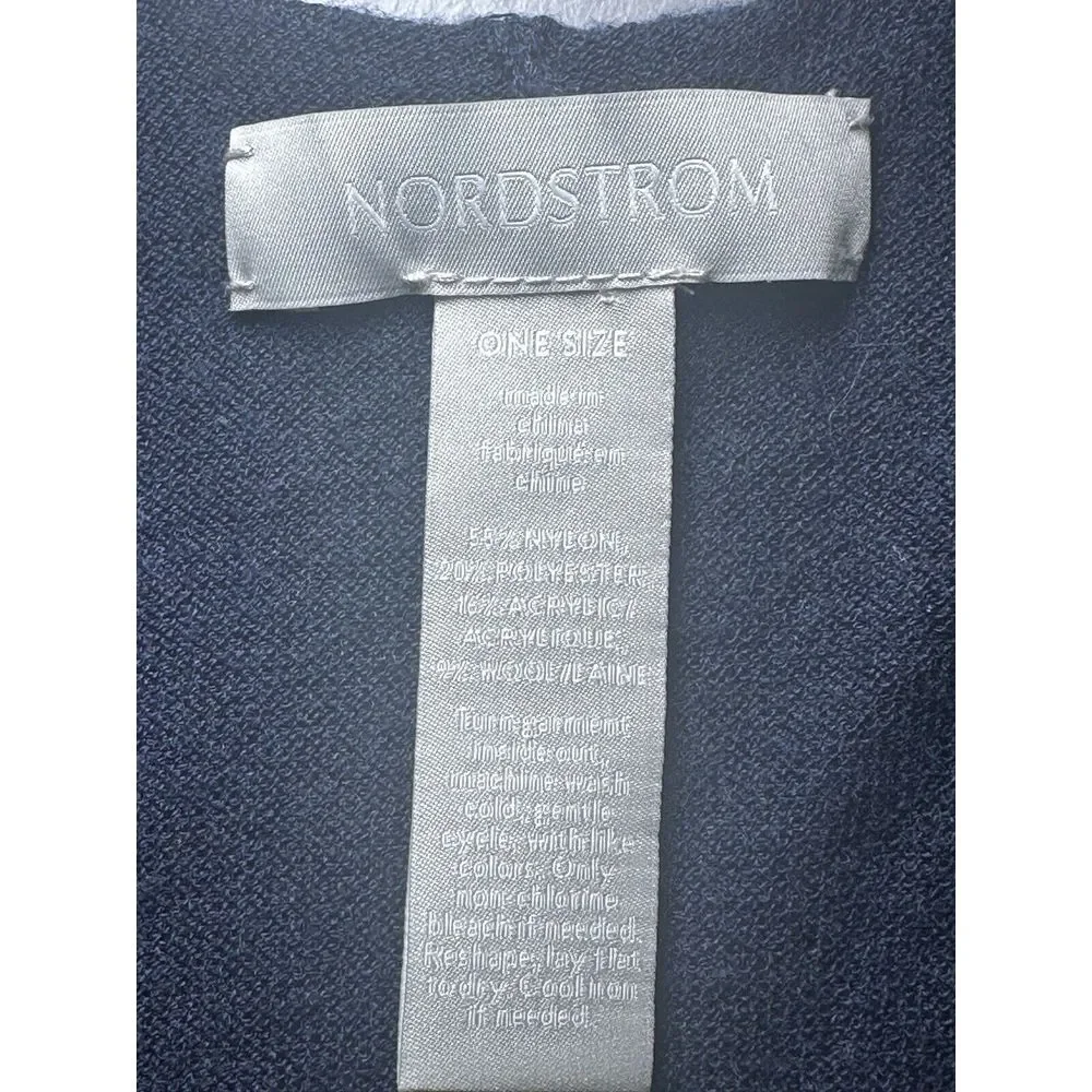 Nordstrom Blue/Ivory‎ Striped Poncho Open Cardigan